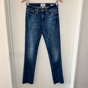 FRAME Le Nik Distressed Medium Wash Denim Jeans Women’s 24